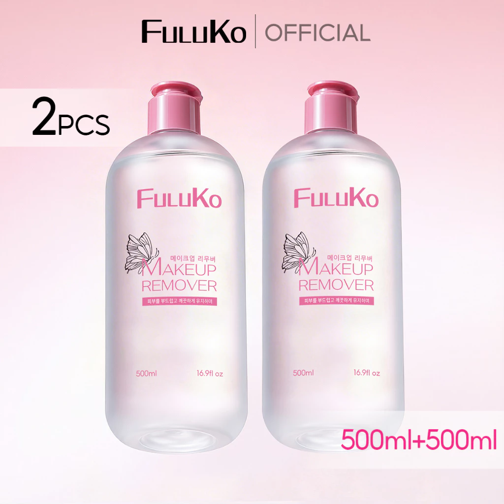 FULUKO ROSE Mild Cleansing Water 500ml*2 สลายเมคอัพ สูตรลดสิว ควบคุมความมัน