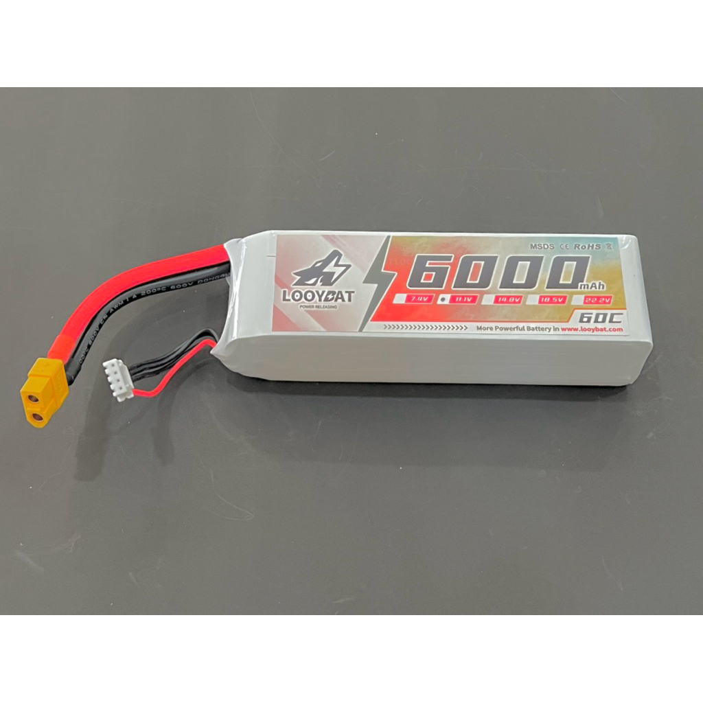 LOOYBAT Lipo 3s 11.1V 6000mAh 60c