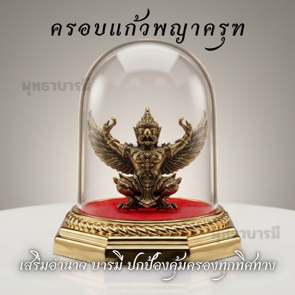 ครอบแก้วพญาครุฑ 3D เสริมอำนาจ บารมี ปกป้องคุ้มครองทุกทิศทาง_พุทธาบารมี