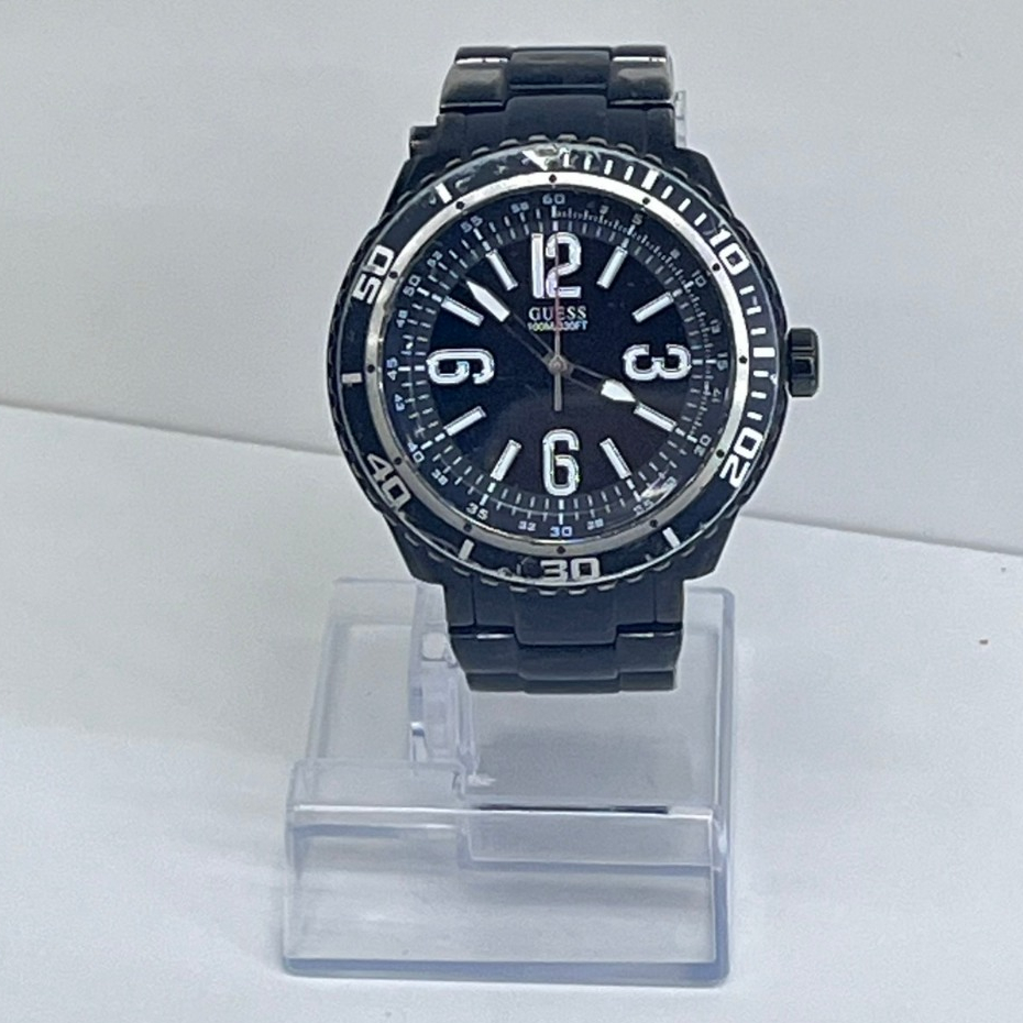 GUESS Diver Sport 100M รุ่น W0043G2 นาฬิกาผู้ชาย กันน้ำ 100M ตัวเรือนดำ สายสแตนเลส
