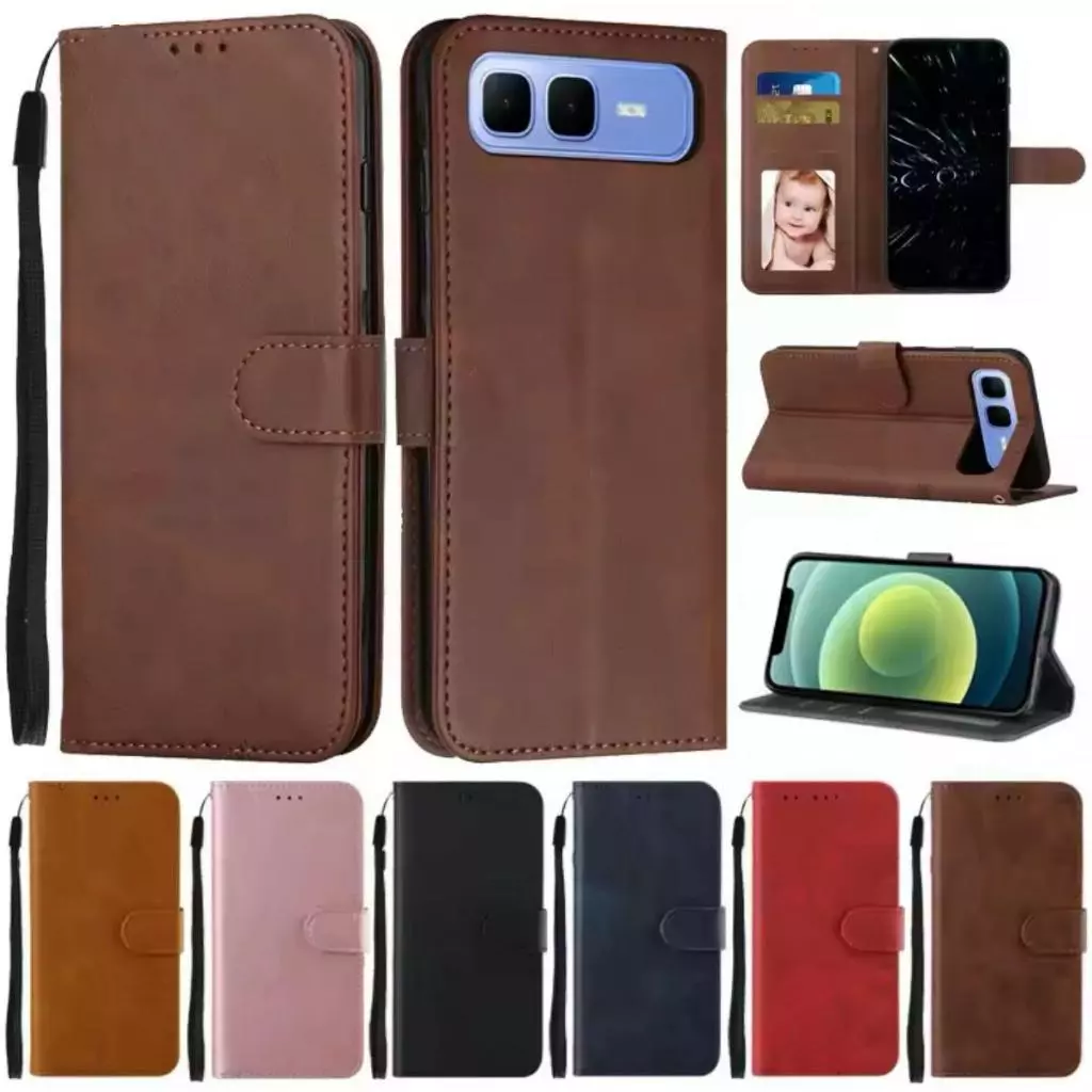 เคสแบบพับได้สำหรับ iNfinix Smart10Plus เคสกระเป๋าหนัง ใส่บัตร ป้องกันโทรศัพท์ แม่เหล็กล็อค แถมสาย
