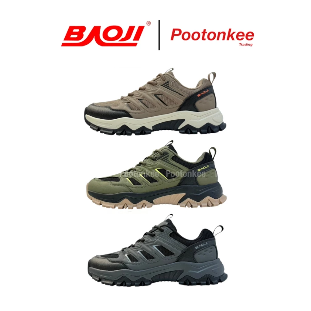 Baoji OUTDOOR BJM 962 รองเท้าผ้าใบบาโอจิ รองเท้าผ้าใบผู้ชาย รองเท้าเดินป่า ปืนเขา ไซส์ 41-45