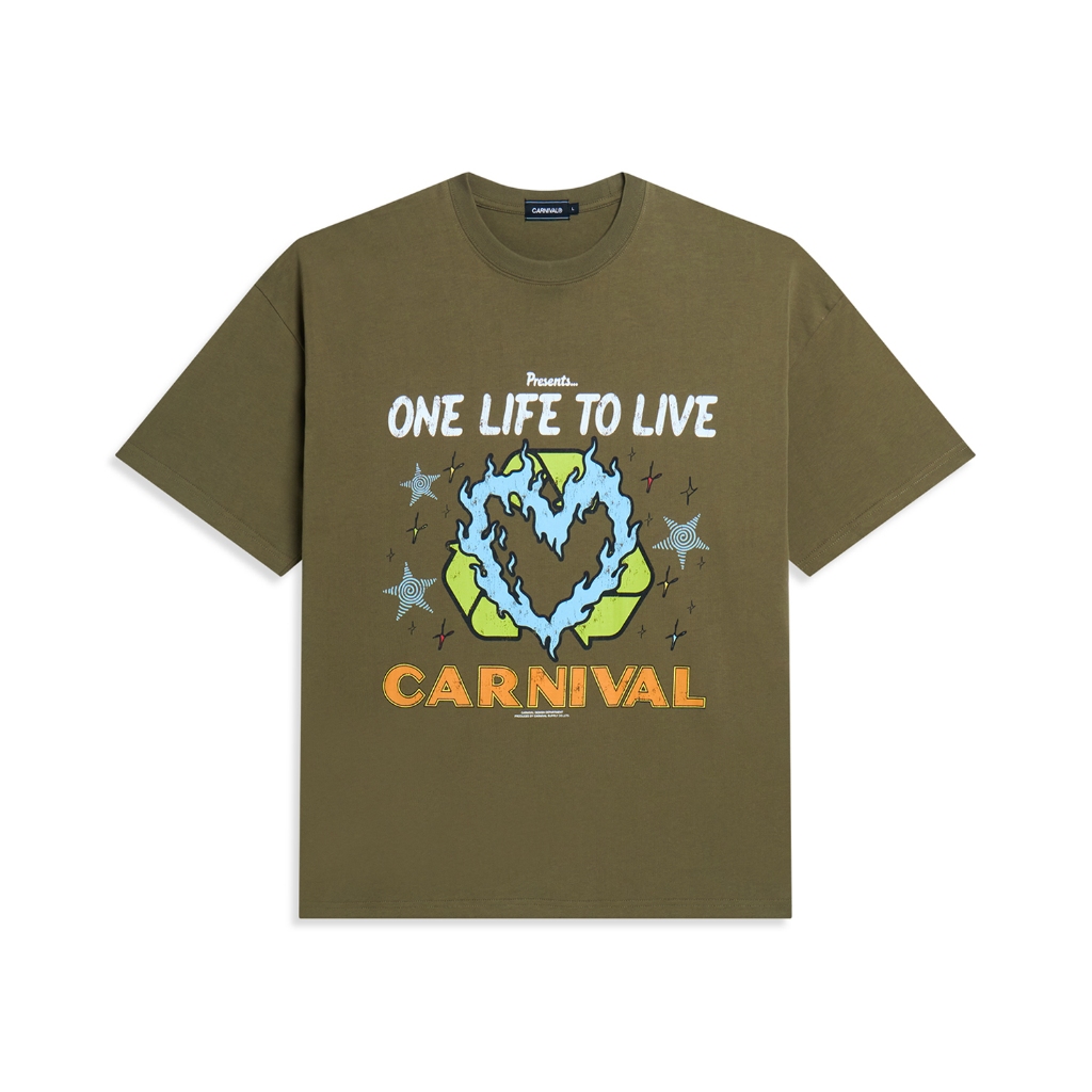 CARNIVAL CNVFW25T025OL ONE LIFE OVS T-SHIRT OLIVE