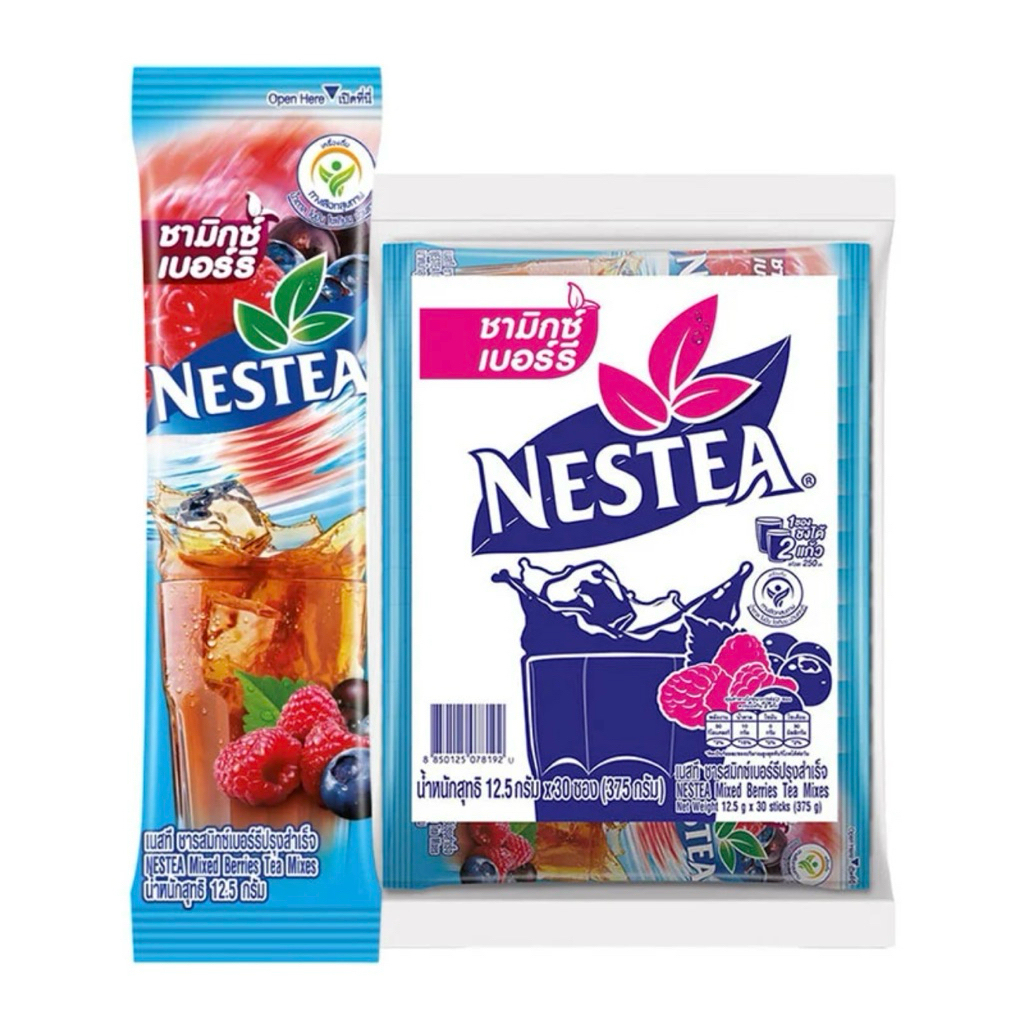 Nestea เนสที ชามิกซ์เบอร์รี่ ปรุงสำเร็จ ชนิดผง 12.5g x30ซอง ชาซอง ชา