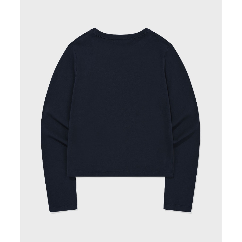 WACKY WILLY เสื้อแขนยาวรุ่น Women Lily Basic Cotton Long Sleeve Navy (80021SBCLSW_S6NAXX) — صورة 3