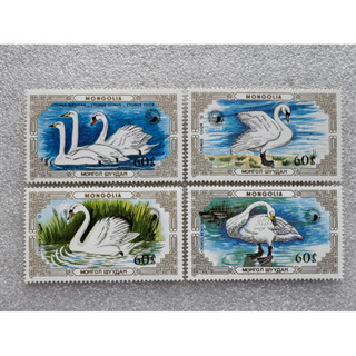 แสตมป์มองโกเลียชุดนก ปี1987 ครบชุด4ดวง