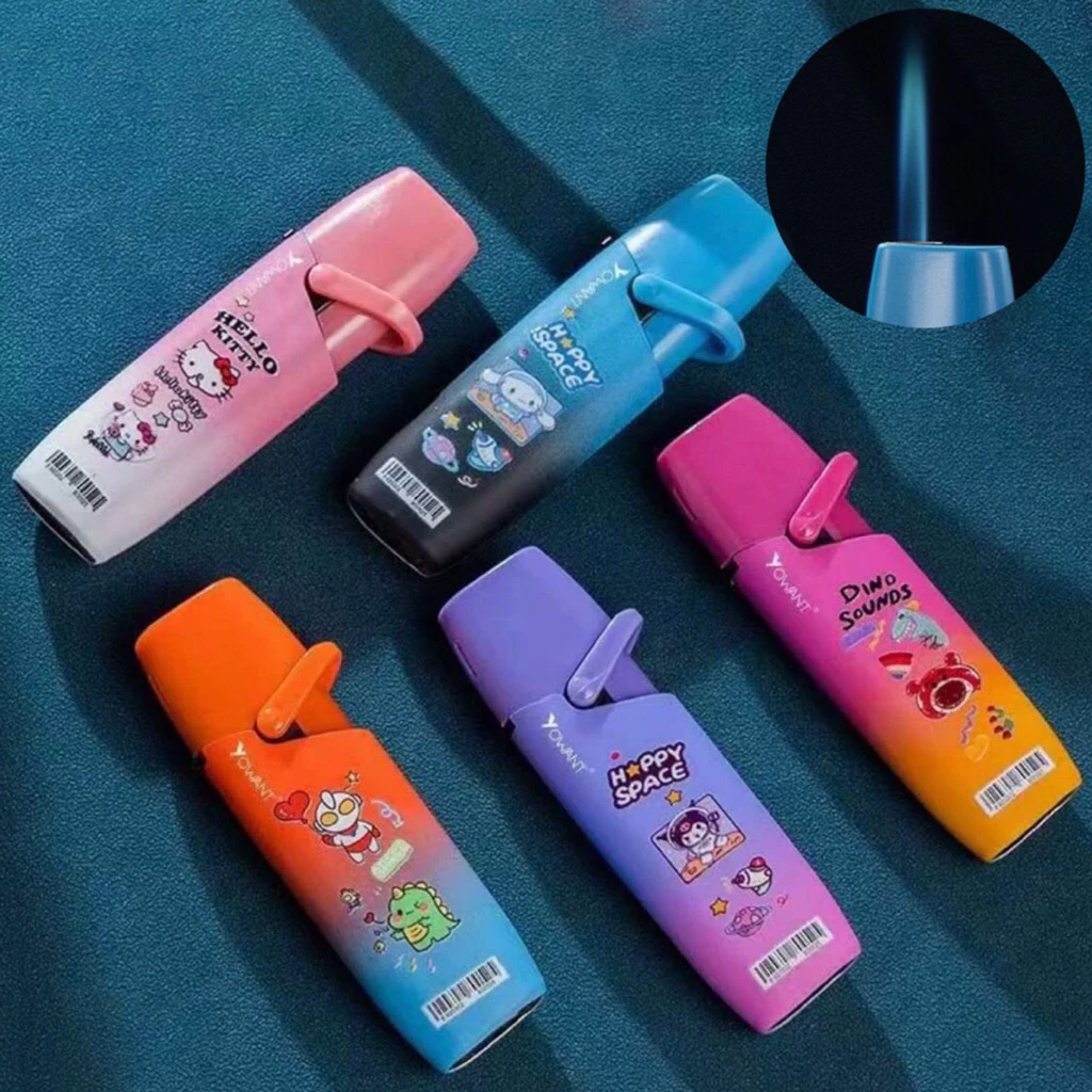 ไฟแช็ก ไฟฟู่ (สุ่มลาย&สี) รูปแบบทันสมัย สีสันสวยงาม ไฟแรงๆ