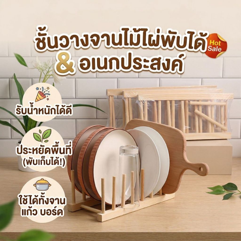 ส่งด่วน ชั้นวางจาน ที่คว่ำแก้ว ไม้ไผ่ มินิมอล  ชั้นวางท่อระบายน้ำไม้เนื้อแข็งแรงชั้นเก็บห้องครัวชั้น
