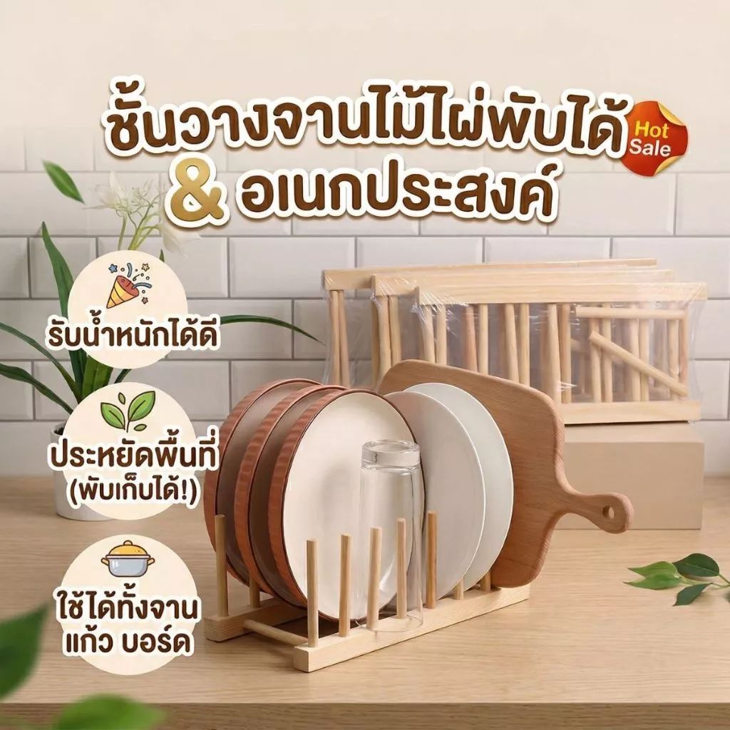 ส่งด่วน ชั้นวางจาน ที่คว่ำแก้ว ไม้ไผ่ มินิมอล ชั้นวางท่อระบายน้ำไม้เนื้อแข็งแรงชั้นเก็บห้องครัวชั้น