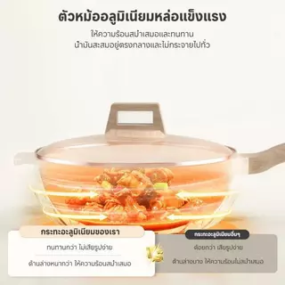GAOBOOS หม้อซุปเคลือบหินทางการแพทย์ 24 ซม. สีดำ Non-Stick ใช้ได้กับเตาทุกประเภท