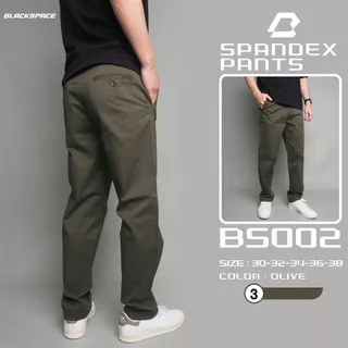 GOODWIN - BS002 SPANDEX PANTS กางเกงขายาวเอวขอบผู้ชาย ผ้ายืด สีพื้น