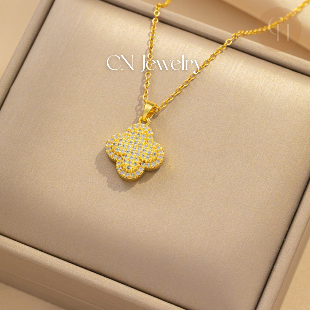 [ ลดเพิ่ม 30% เก็บโค้ดหน้าร้าน] สร้อยคอ (วัสดุอย่างดี ไม่ลอกดำ แพ้ง่ายใส่ได้) CN Jewelry