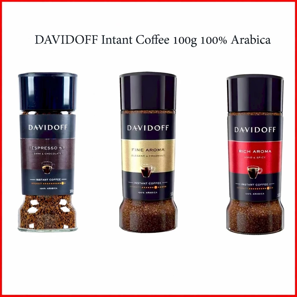 DAVIDOFF Intant Coffee 90g 100% Arabica กาแฟสำเร็จรูปพรีเมียมคัดสรรเมล็ด Arabica 100%