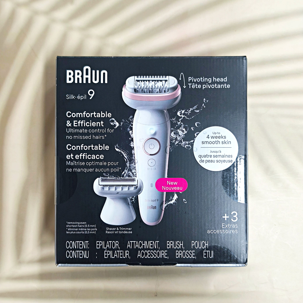 [Braun®] Epilator Silk-epil 9 Hair Removal Device SES9-030 เครื่องจัดแต่งขน สำหรับผู้หญิง