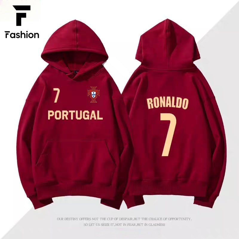 โปรโมชั่นแฟนบอล!เสื้อฮู้ด CR7 ลาย สไตล์เกาหลี  เนื้อผ้านุ่มพิเศษ ใส่สบาย ไซส์ใหญ่