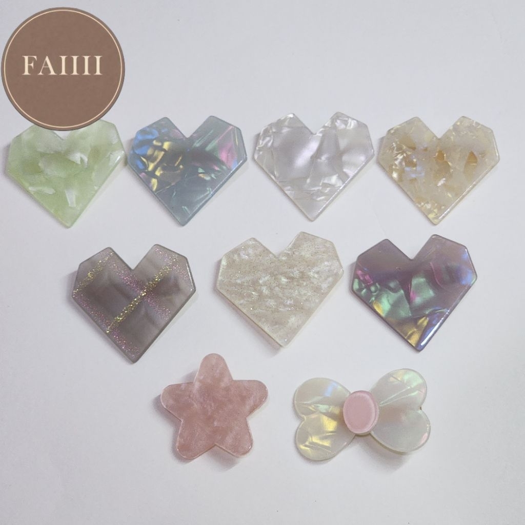 🤍 กิ๊บคู่ | กิ๊บหนีบผมเรซิ่นดีไซน์เก๋ ✨ หลายรูปทรง มินิมอล สีสวย