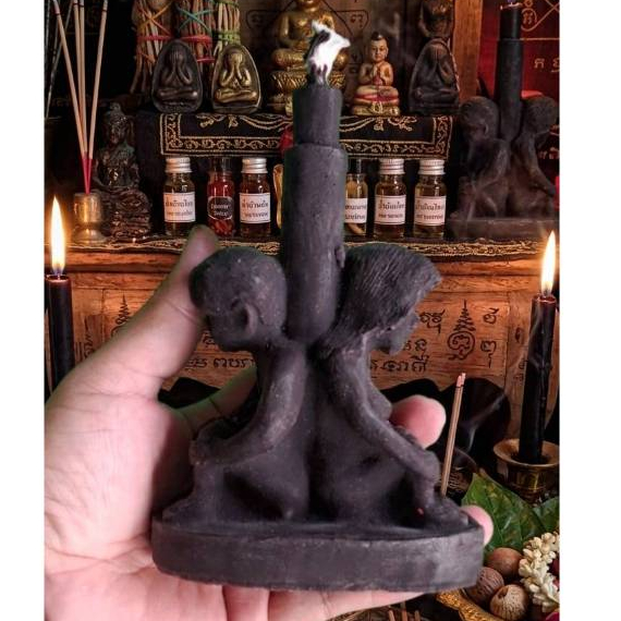 เทียนตัดมือที่สาม เรียกคนรัก กลับ มียันต์ด้านใน สายล้านนา ตัดพลังคนแทรกกลาง 1แท่ง