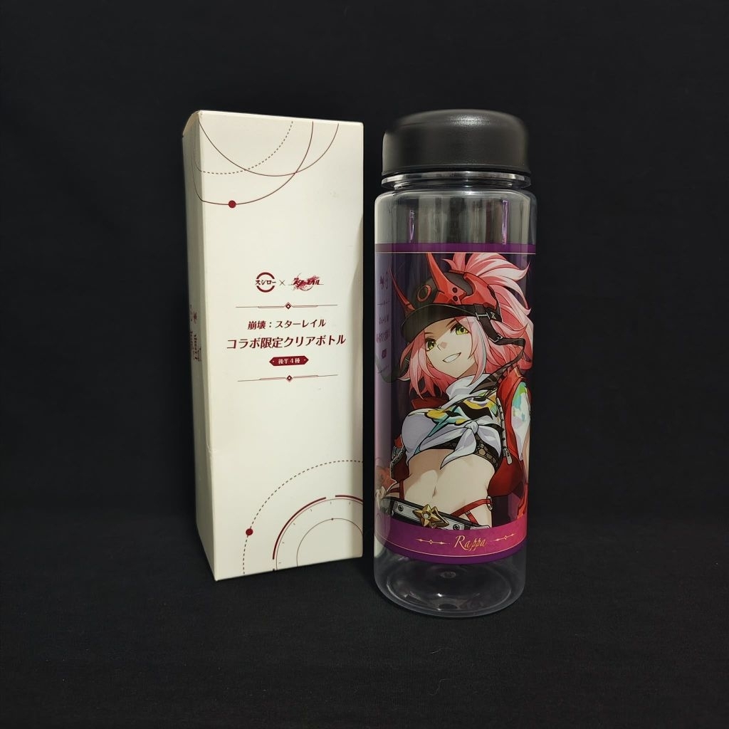 🌋ถูกลิขสิทธิ์🌋ของสะสม ขวดน้ำพลาสติก ซูชิโร่ x ฮงไก: สตาร์เรล (Honkai: Star Rail × Sushiro: Rappa)