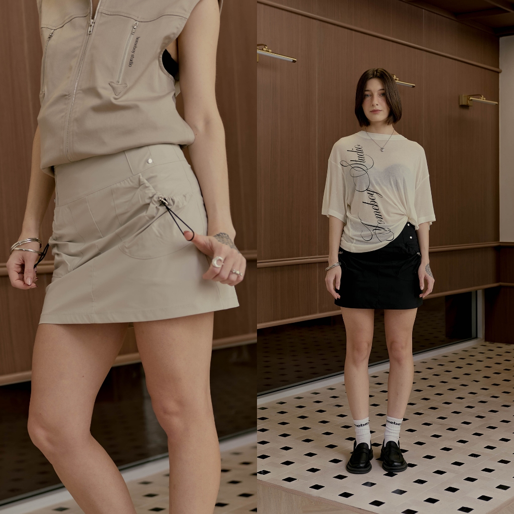 HOMEBOY กระโปรง HB.MINI.SKIRT  ไนลอน ใส่สบาย