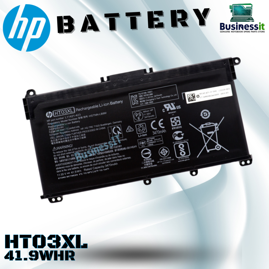 แบตเตอรี่ โน๊ตบุ๊ค HP 14 CK0008TU CK0008TX CK0009LA HT03 HT03XL TF03 TF03XL HW03 HW03XL 41Wh