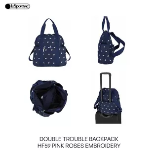 LeSportsac Double Trouble Backpack bag (Restock) กระเป๋าสะพายข้าง สะพายหลัง Style 2442