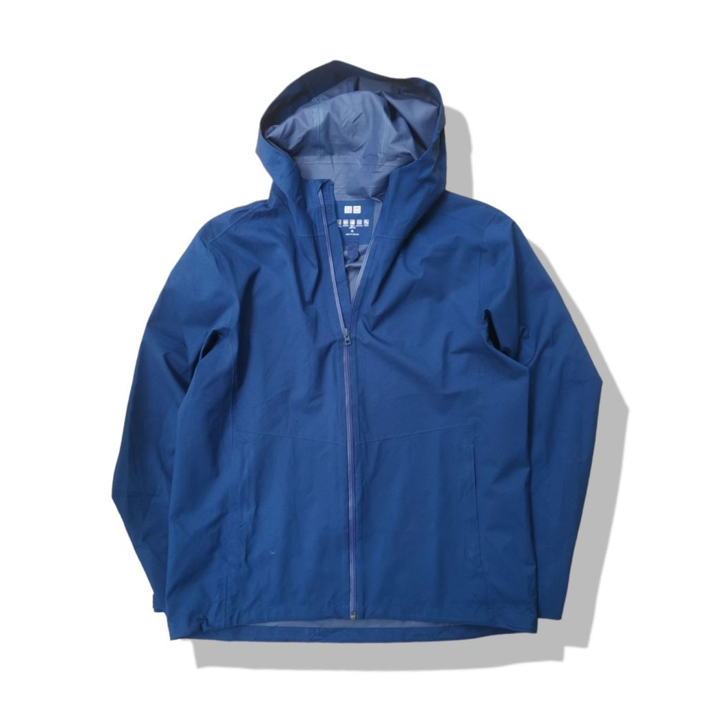 Uniqlo Blues Blocktech 3D Cut Hooded Parka Jacket(M04) รอบอก 43”