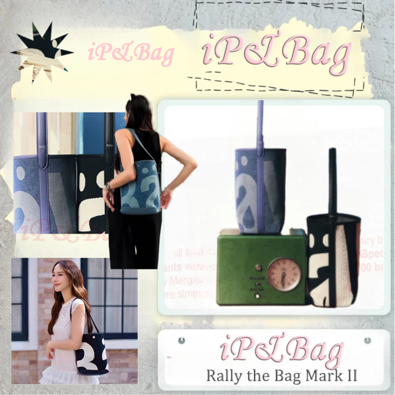 (ใช้โค้ดลดได้) พร้อมRally The Bag Mark II Bucket Bag【Black】Rally Movement กระเป๋าหนังทรง Bucket Shou