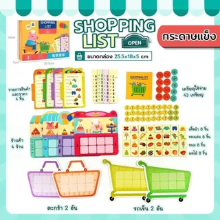 Shopping List Game เกมจับคู่หมวดหมู่ เกมฝึกสมอง เสริมทักษะความจำ เกมช้อปปิ้ง ของเล่นเด็ก[พร้อมส่ง]