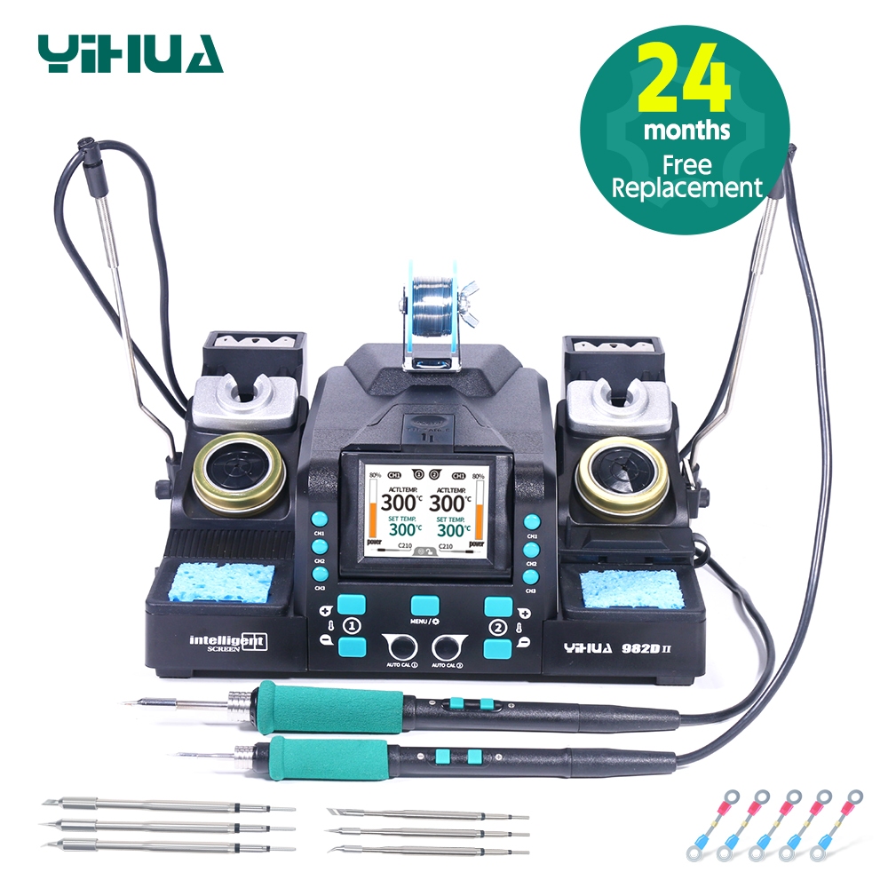 เครื่องเชื่อมหัวแร้งบัดกรีความแม่นยำสูง YIHUA 982D-II ปลายหัวแร้งแบบ 210+245