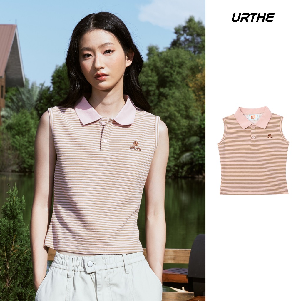 URTHE - เสื้อกล้าม เสื้อลายทาง รุ่น SUMMER GARDEN TANK TOP - Col. ROLLOR