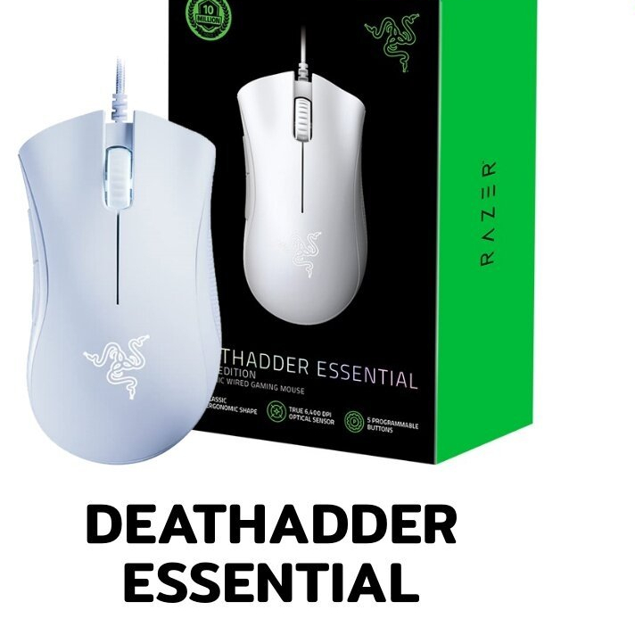 MOUSE (เมาส์) RAZER DEATHADDER ESSENTIAL (WHITE)