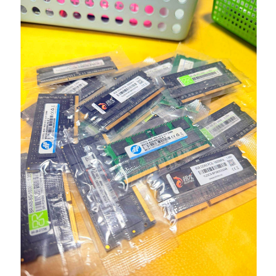 RAM โน๊ตบุ๊คและออินวัน AIO DDR3-DDR3L, NB) 8GB คละยี้ห้อ มือ2 1.35V รองรับทุกรุ่น ไช้งานปกติ