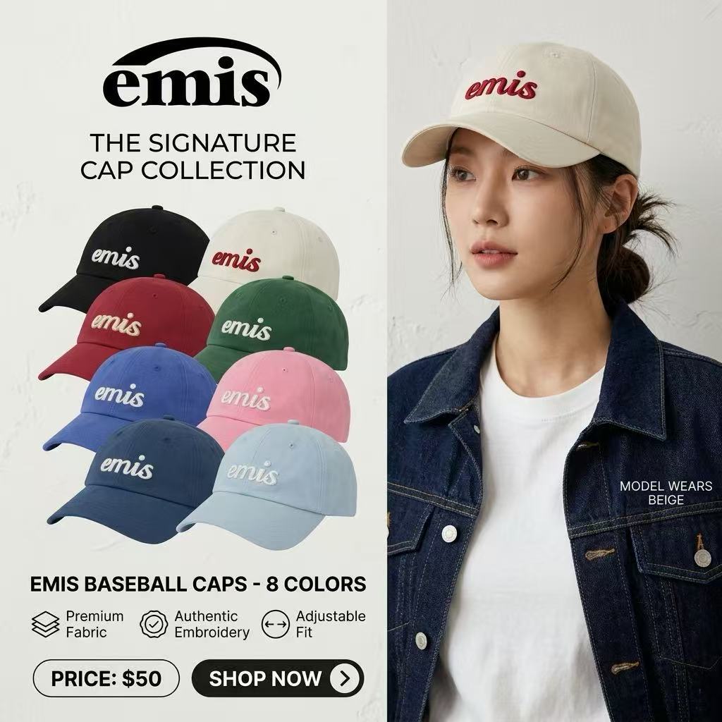 🔥 [EMIS WAPPEN BALL CAP] หมวกแก๊ป Unisex ยอดนิยม ใส่ได้ทุกวัน งานเนี๊ยบ! 🧢 ของแท้ 100% ส่งฟรีไว รับประกันคืนเงิน