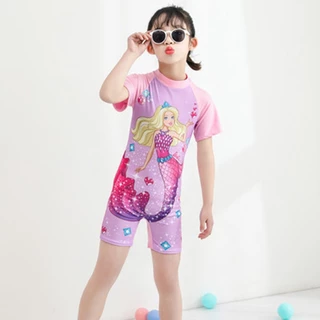 (พร้อมส่ง) ชุดว่ายน้ำเด็กผู้หญิง ลายการ์ตูนคุณภาพสูง เนื้อผ้านุ่มสบาย ระบายอากาศดี