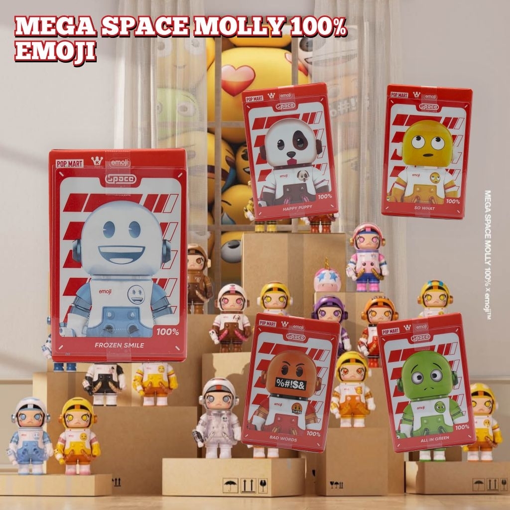 เช็คการ์ด พร้อมส่งจากไทย MEGA SPACE MOLLY 100% EMOJI SERIES