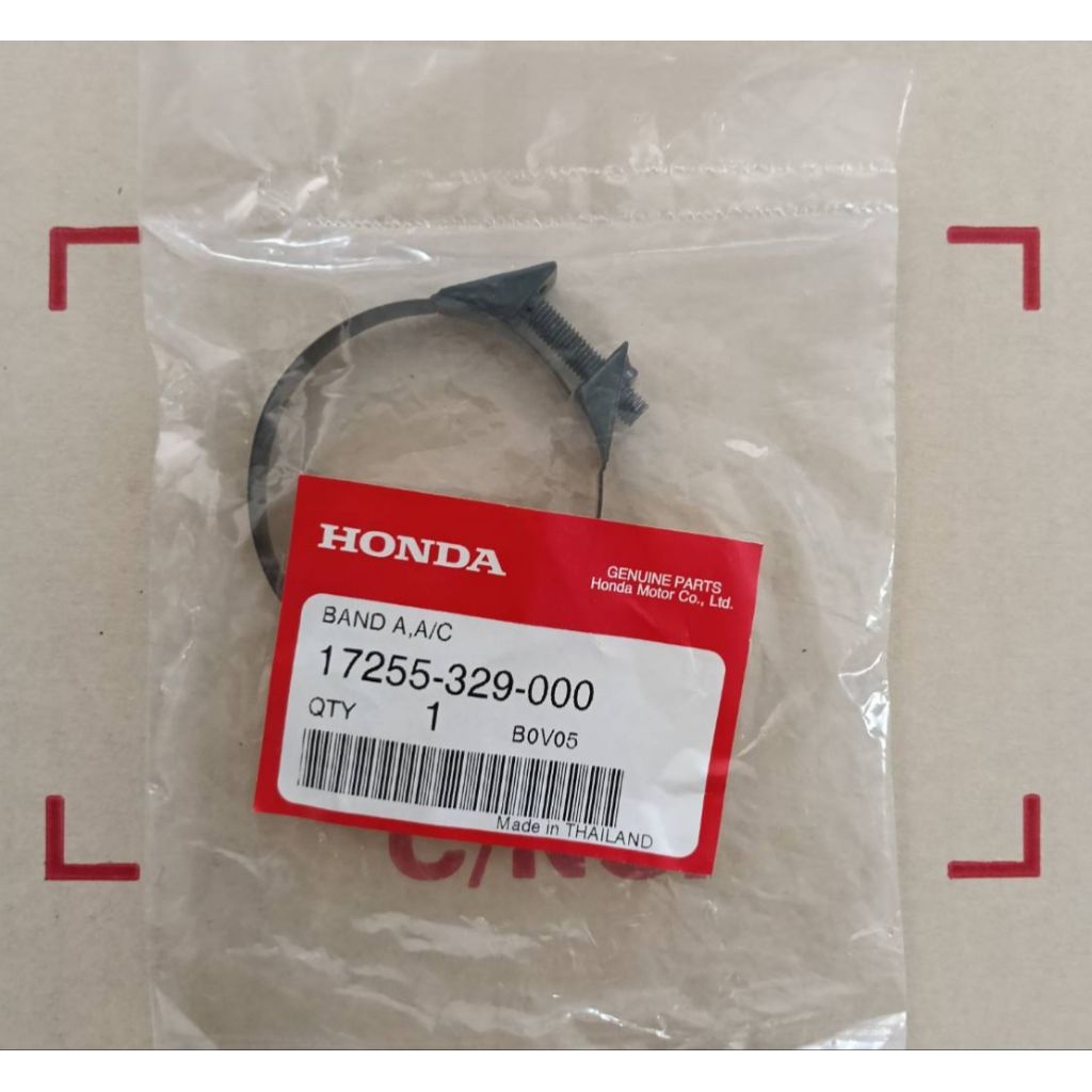 เหล็กรัดท่อยางหม้อกรอง Wave125S,R,X Wave125Sบังลม คาร์บู Dream125 แท้ศูนย์HONDA 17255-329-000