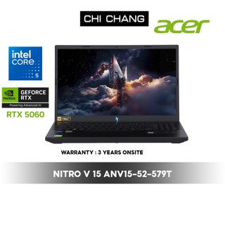 NOTEBOOK ACER NITRO V15 ANV15-52-579T/ Intel Core 5 210H /RAM16 GB/SSD 1 TB/RTX 5060จอ 180Hz
