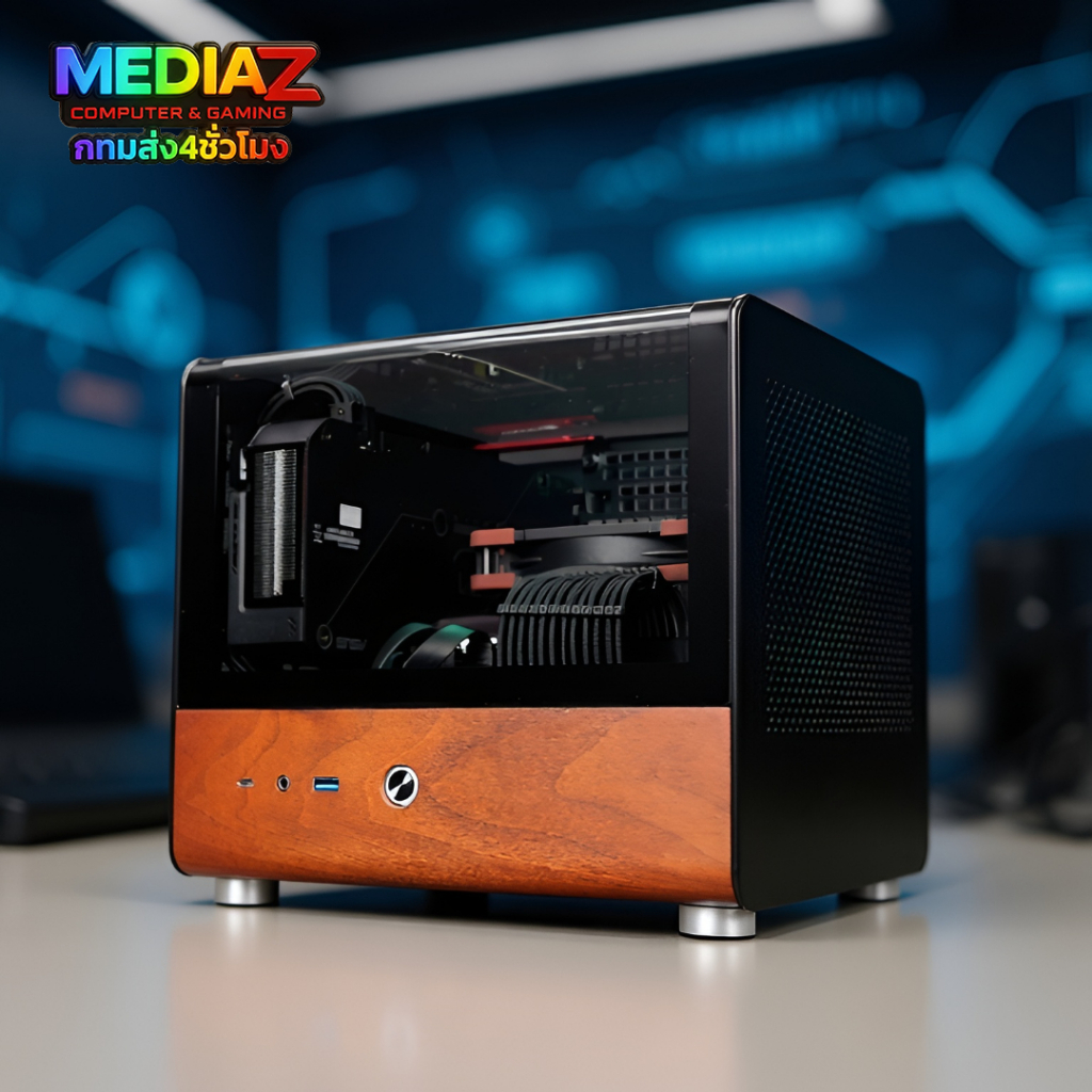 ส่งทันที เคส itx จิ๋ว อลูมิเนียมอัลลอย กระจกโค้ง2ด้านไร้รอยต่อ ตั้ง+นอนได้  ดำ ขาว Case Jonsbo TK-0