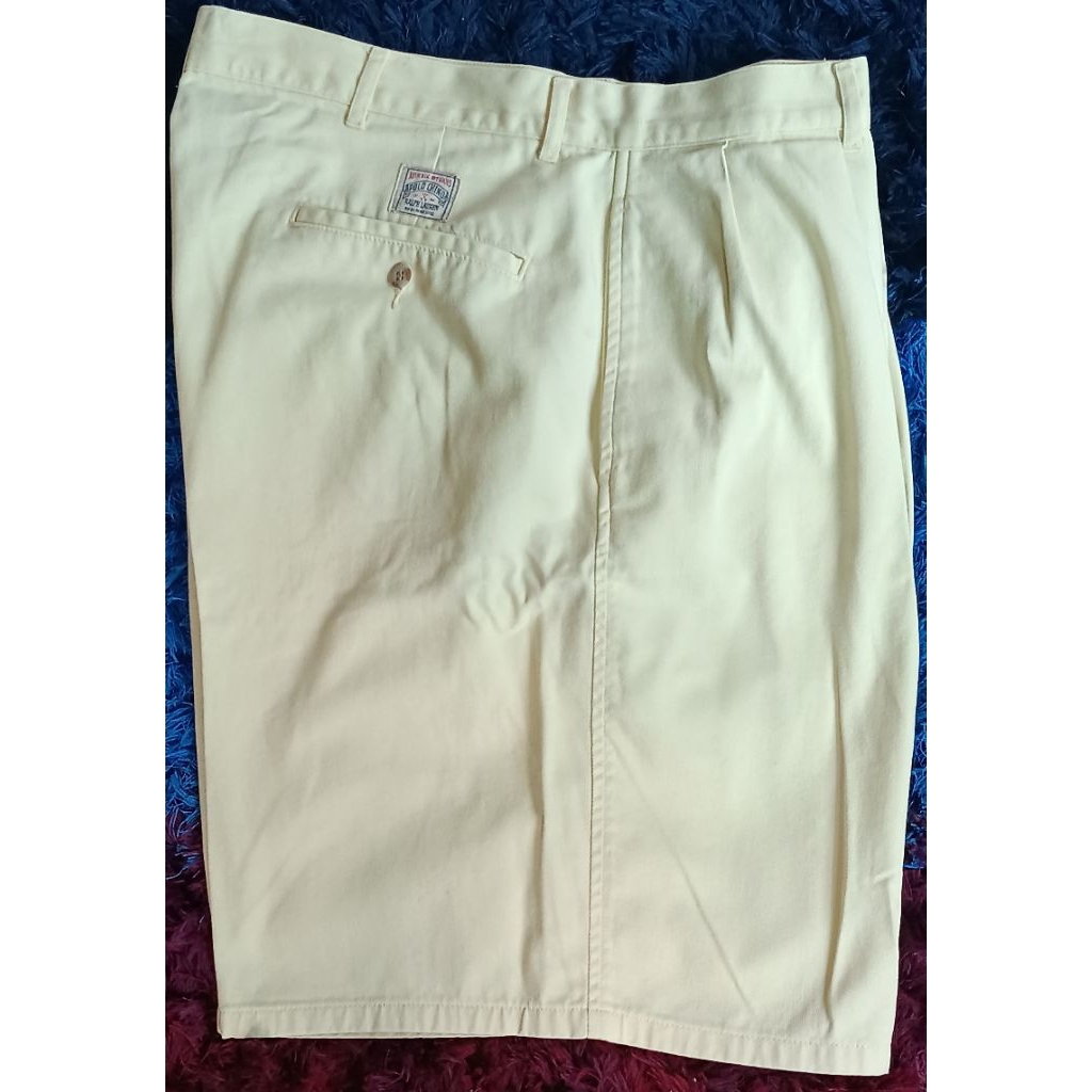 VTG Polo by Ralph Lauren Pleated Chino Shorts Light Yellow  RN 41381