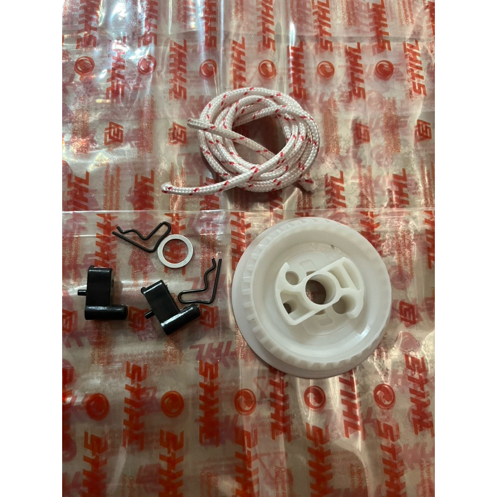 อะไหล่เลื่อยยนต์MS180/อะไหล่เลื่อยยนต์ชุดมูเล่ย์+เชือก+กิ๊ฟล็อค