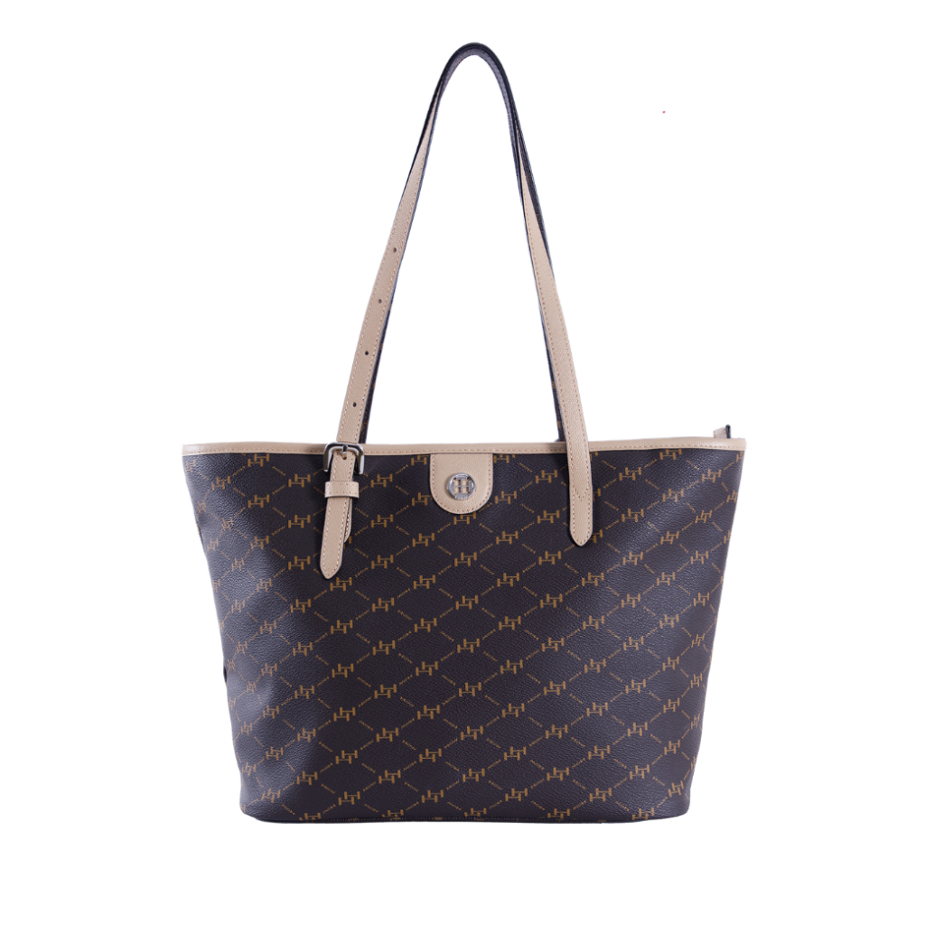 How กระเป๋าสะพายทรง Tote รุ่น HHH0492 - สีเบจ
