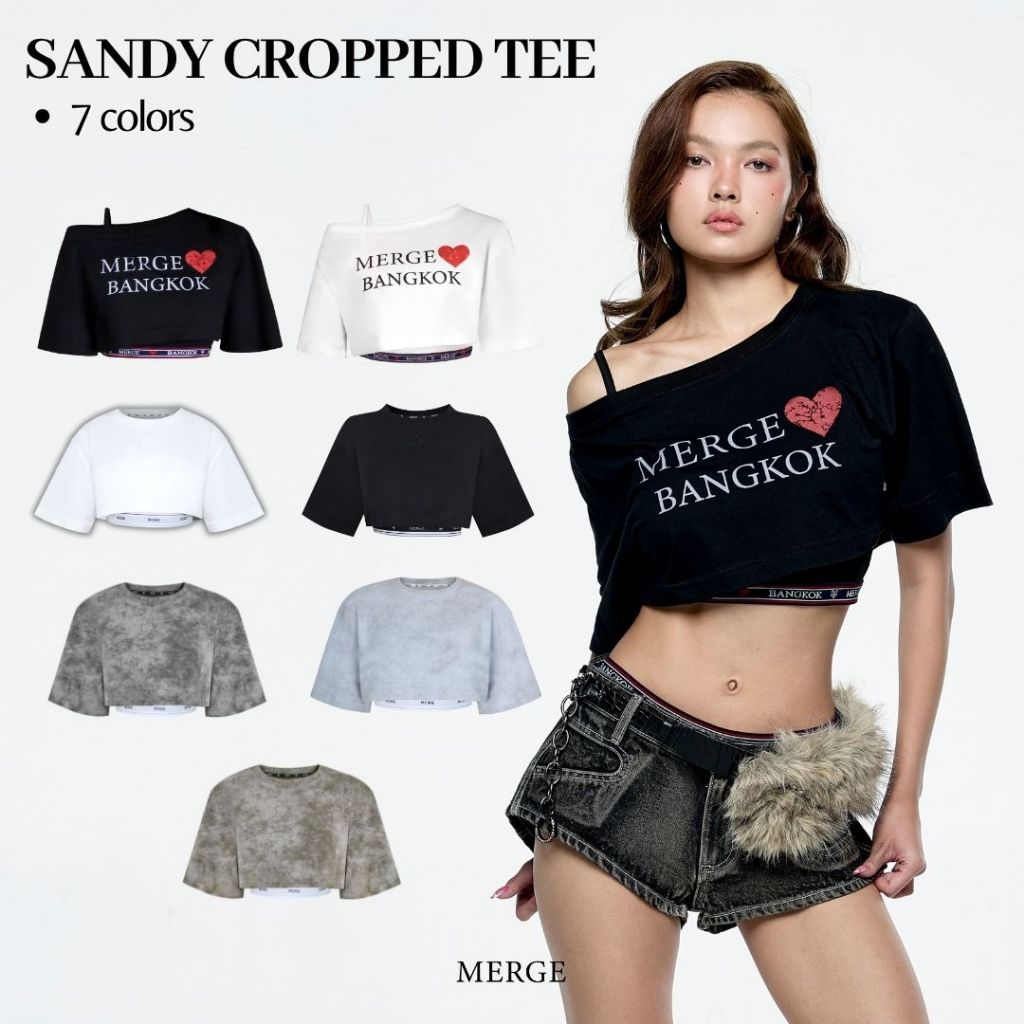 Merge Official - Sandy Cropped Tee (พร้อมส่ง)(สีใหม่เปิดขาย 31 Mar 12.00)