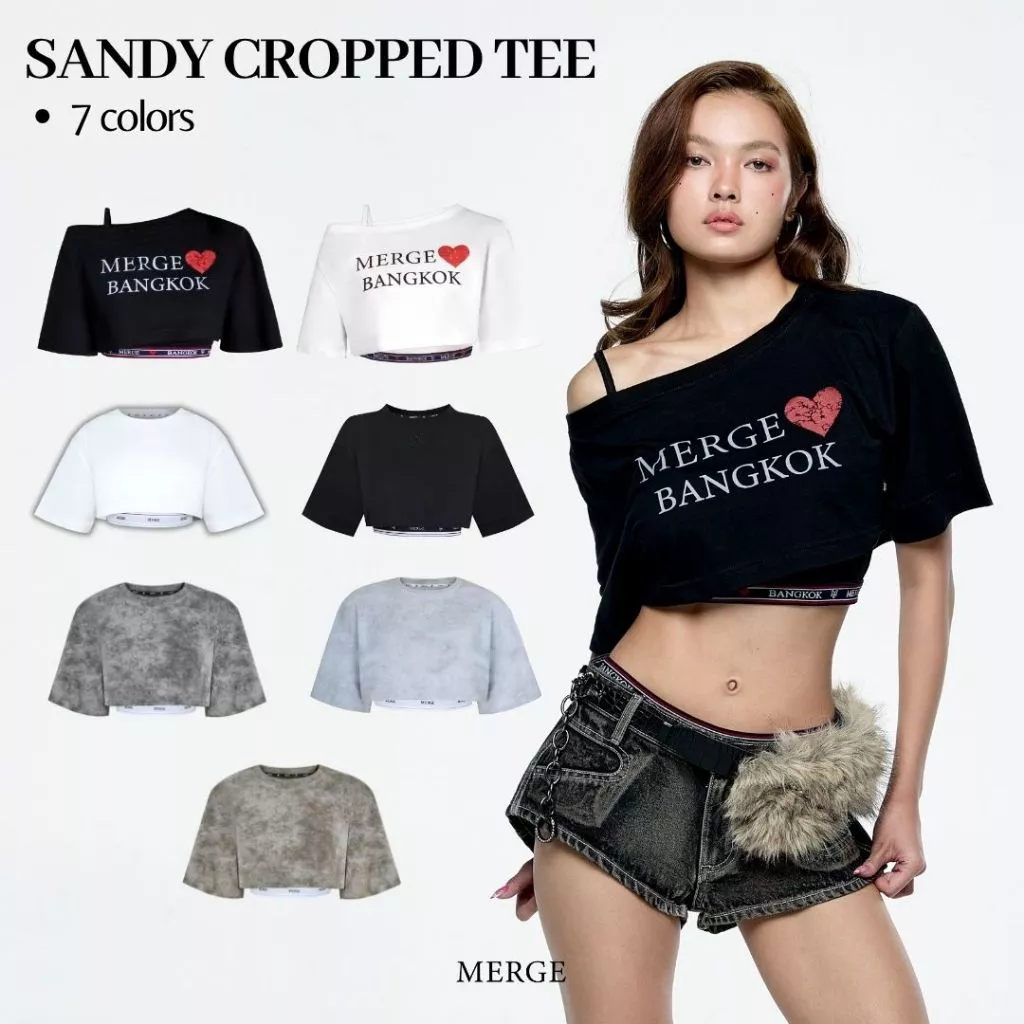 Merge Official - Sandy Cropped Tee (พร้อมส่ง)