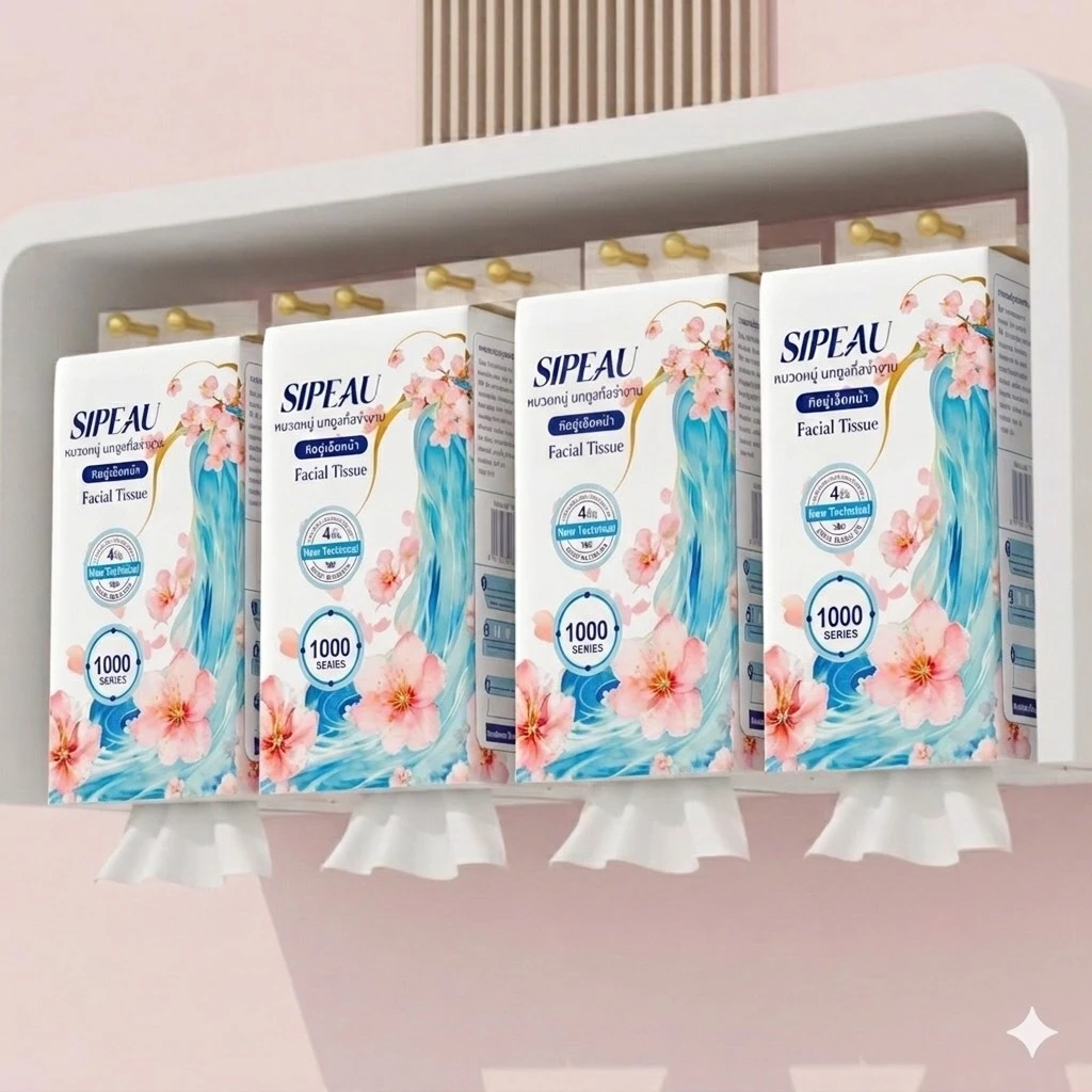 4แพ็ค Sipeau กระดาษทิชชู่หนานุ่ม กระดาษชําระ ทิชชู่แบบดึงแขวนได้ ดีลักซ์ คอมฟอร์ท thumbnail 6