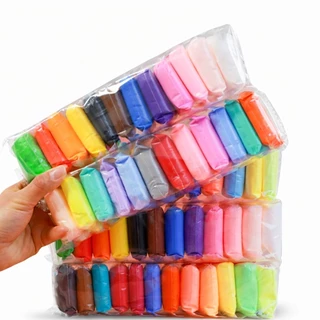 ดินเบาเด็ก 12/24/36 สี ดินปั้นเบา Air Dry Clay นุ่ม ไม่ติดมือ แห้งเอง ของเล่นเสริมพัฒนาการเด็ก