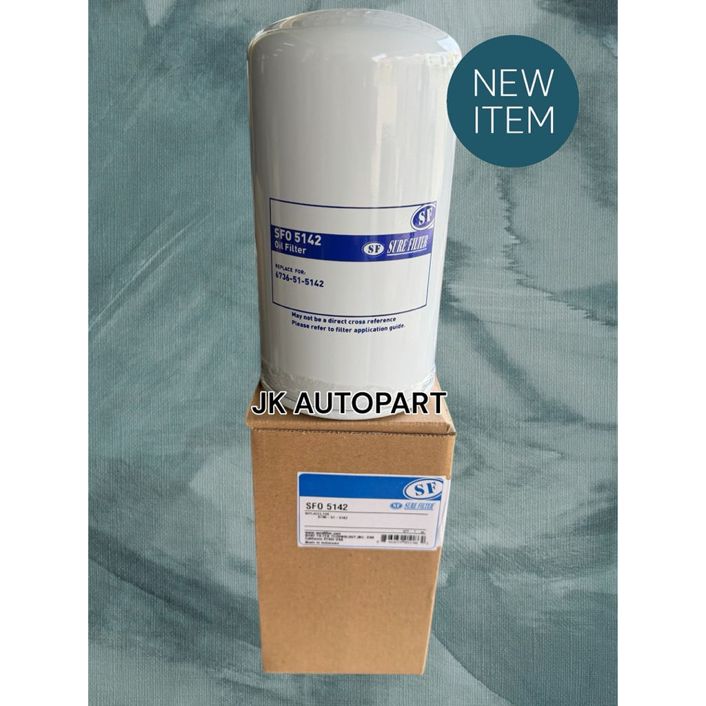 SFO5142 กรองน้ำมันเครื่อง PC200-8 SURE SANY SY200C ZOOMLION  6736-51-5142 LF3349 LF3345 SFO 5141 P55