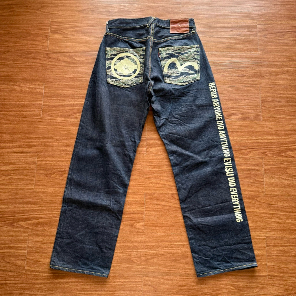 Limited Evisu W31 Beror anyone bib anything Evisu bib everything (แท้ต้นตำรับ) Made in China