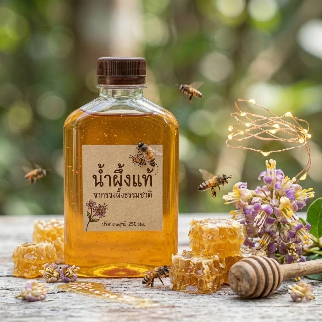 น้ำผึ้งป่า "Wild Bloom Honey" น้ำผึ้งจากดอกไม้ป่าบาน พฤกษาบริสุทธิ์