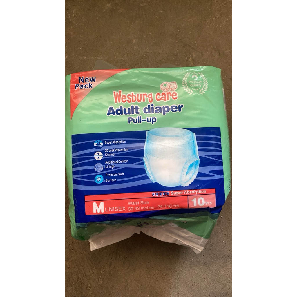 wesburg care adult diaper แพมเพิสผู้ใหญ่ซึมซับดี