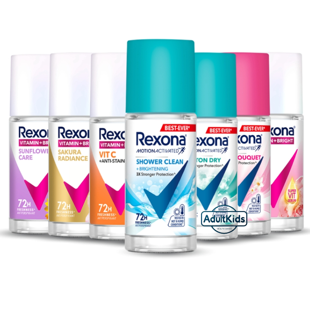 Rexona Vitamin + Bright Rose  เรโซนา โรลออน วิตามิน + ไบรท์ ขนาด 45 มล. ( เลือกสูตรด้านใน )
